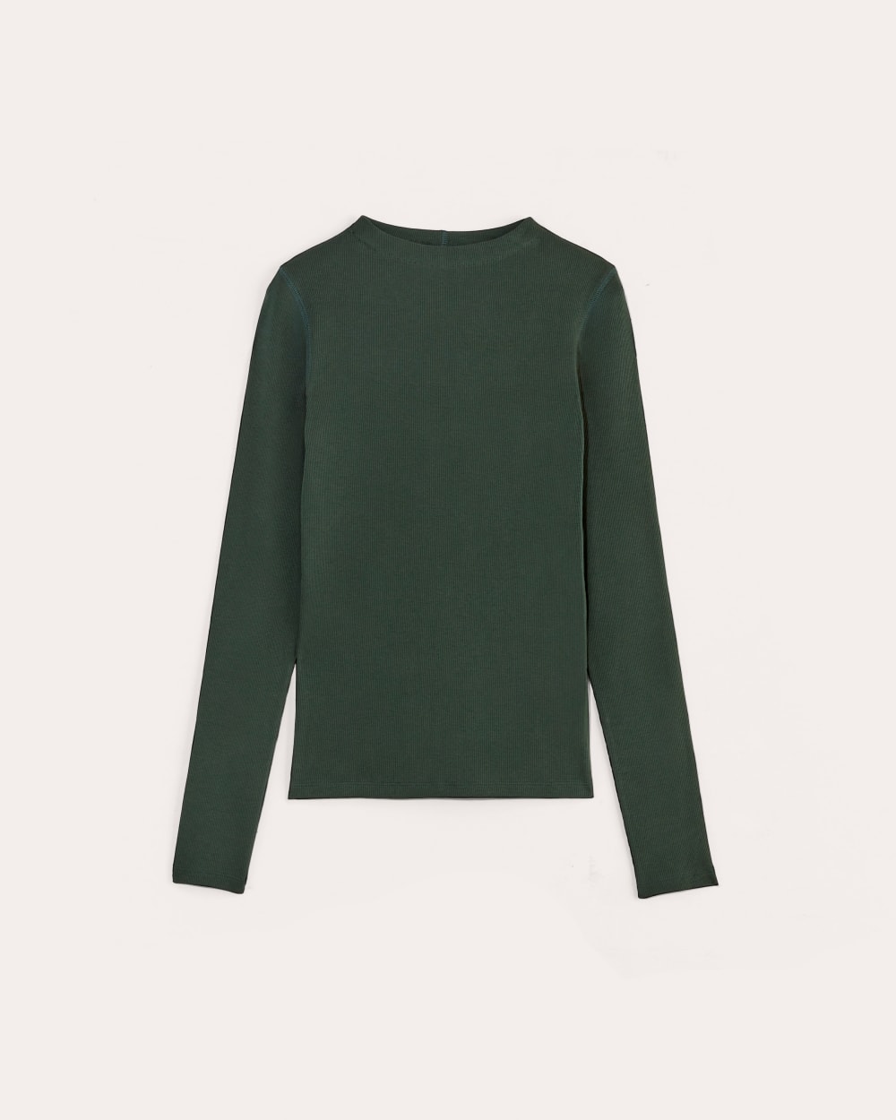 The Luxe Rib Funnel-Neck Tee | Scarab