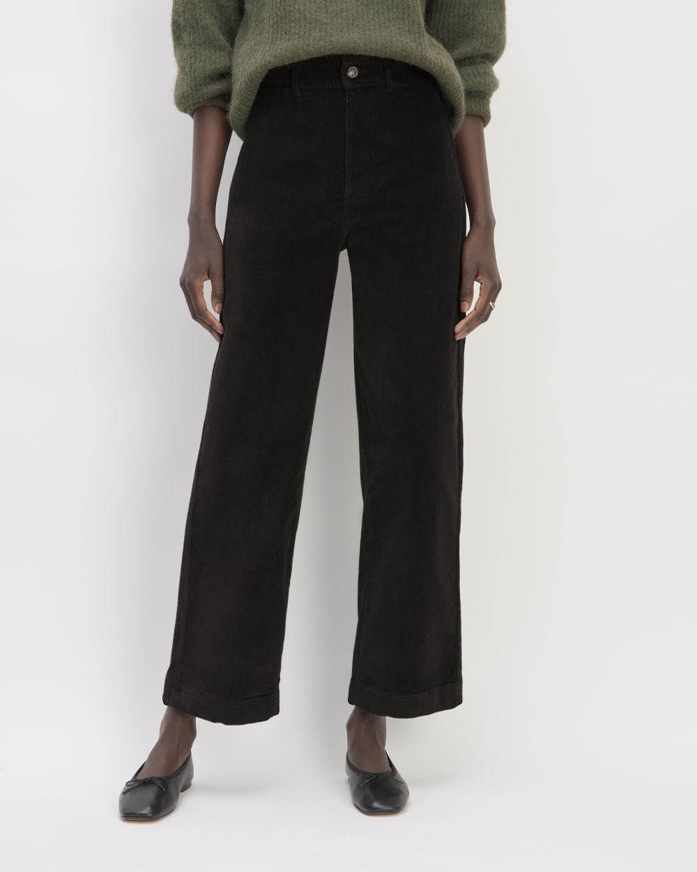 The Corduroy Wide-Leg Pant | Black