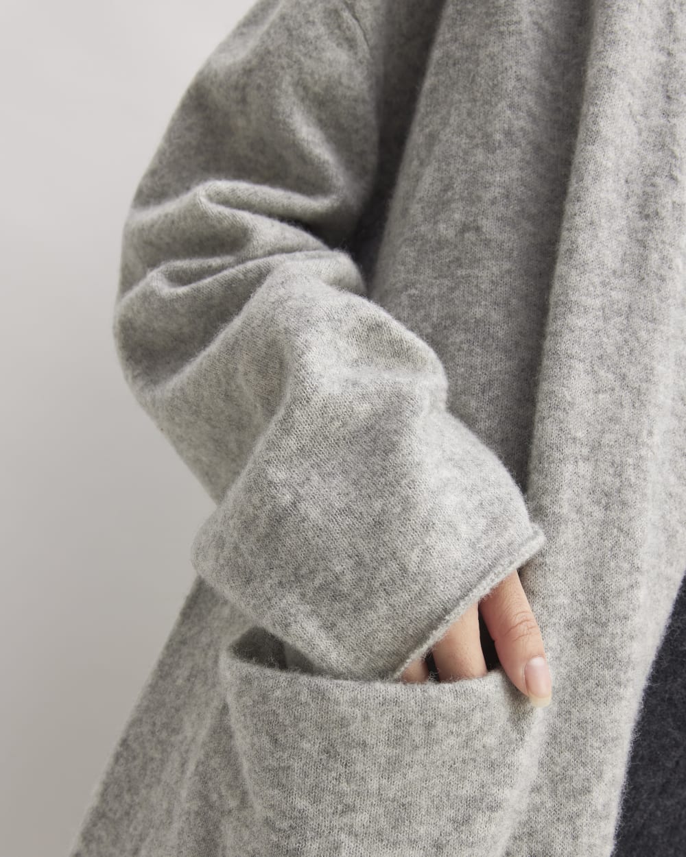 The Cozy-Stretch Long Cardigan | Heathered Grey