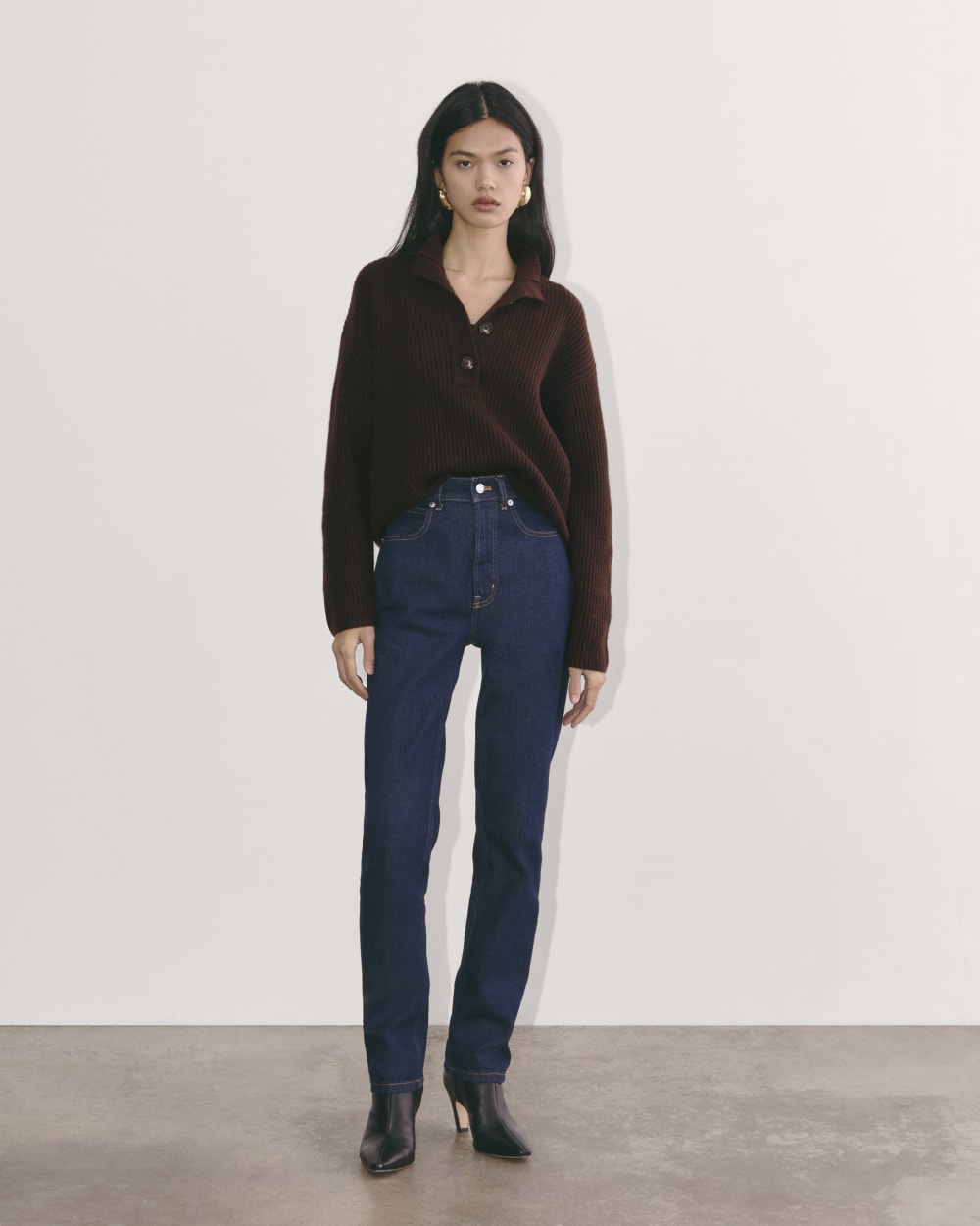 The Cocoon Henley in Wool Cashmere | Americano