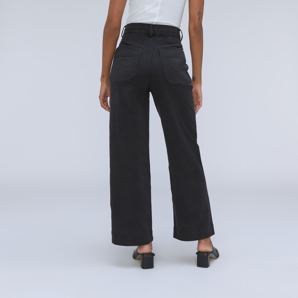 The Organic Wide-Leg Pant | Black