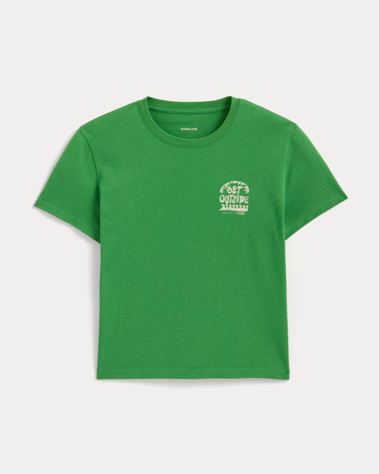 The Everlane x Parks Project Box-Cut Tee | Green / Natural