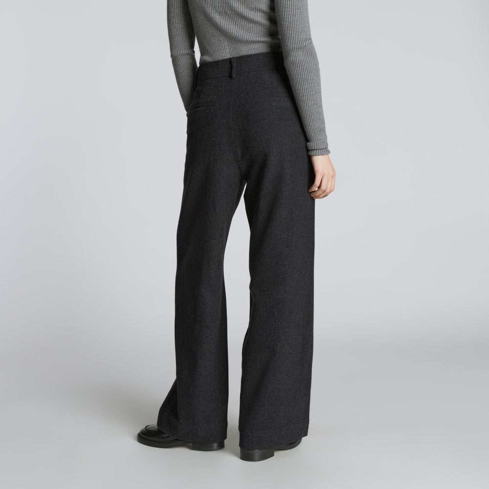The ReWool® Way-High Drape Pant | Heathered Charcoal