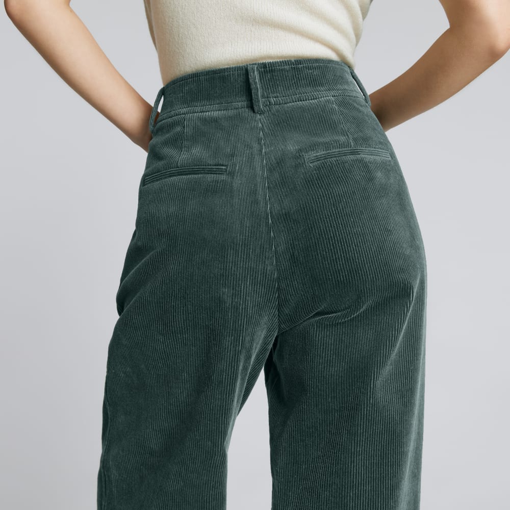 The Corduroy Way-High® Drape Pant  | Evergreen