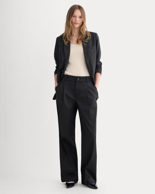 Wide-Leg Trouser in Buttersmooth | Black | 32 Inseam