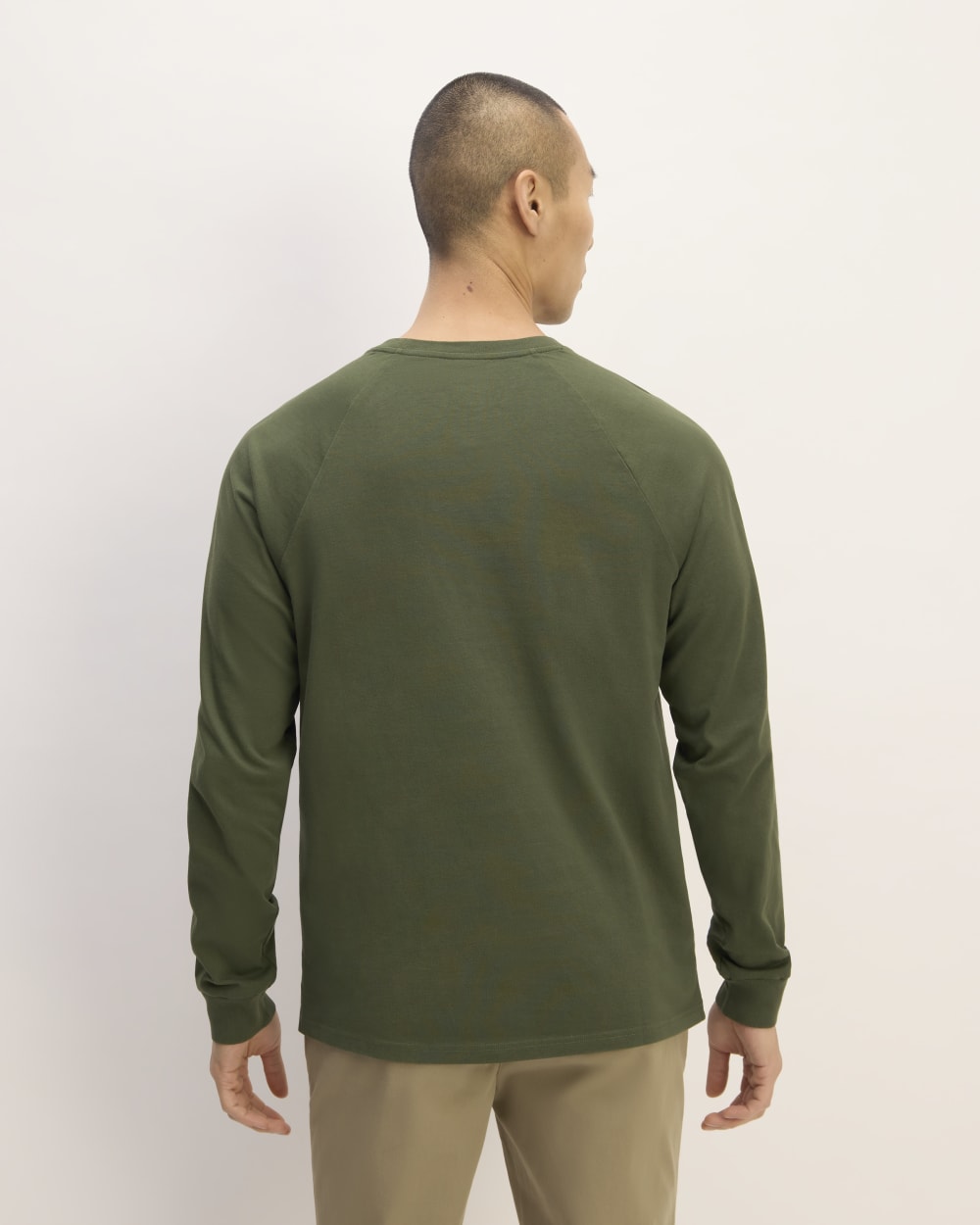 The Premium-Weight Long-Sleeve Crew | Uniform | Deep Moss Green
