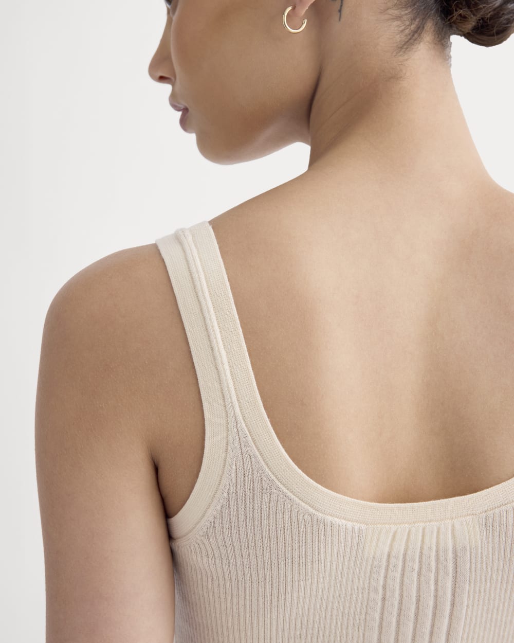 The Light Ribbed Cami in Ultrasoft Merino | Parchment