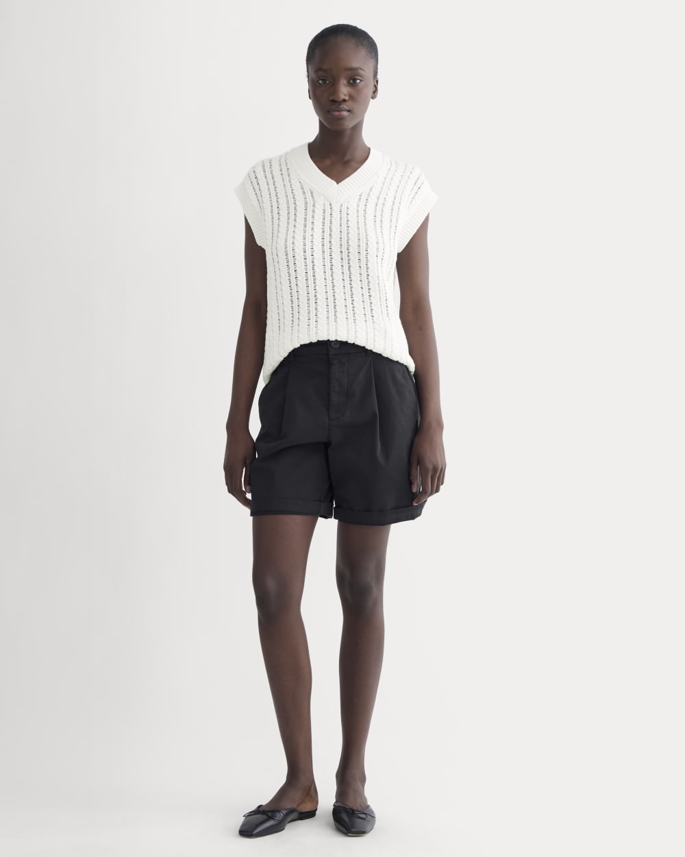 The Pleated Chino Short | Black