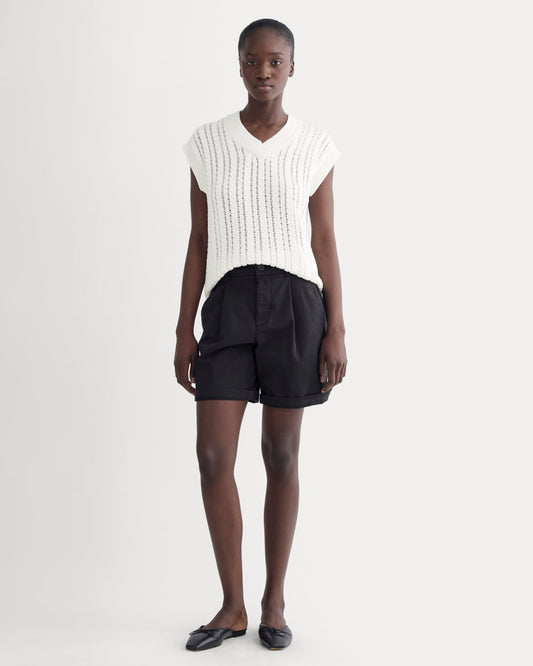 The Pleated Chino Short | Black