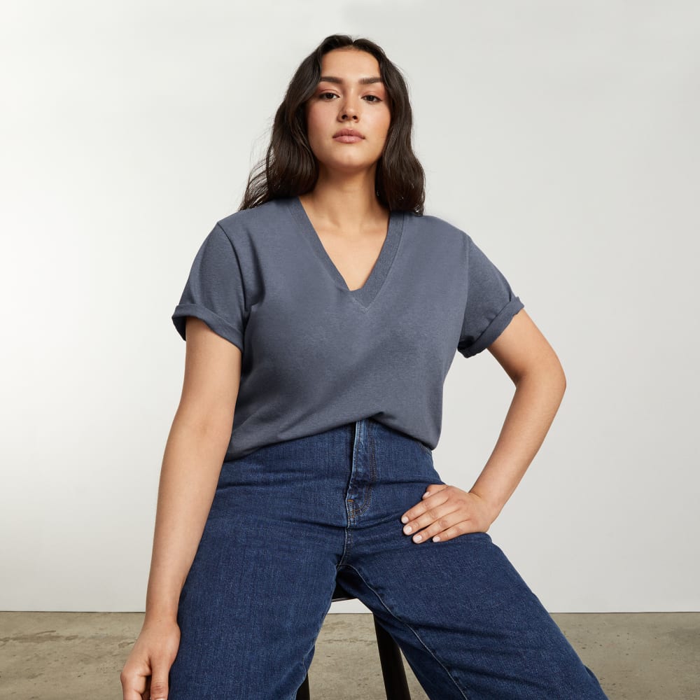 The Vintage V-Neck Hemp Tee | Atlantic