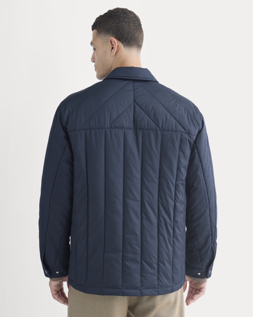 ReNew Vertical-Quilted Jacket | Navy