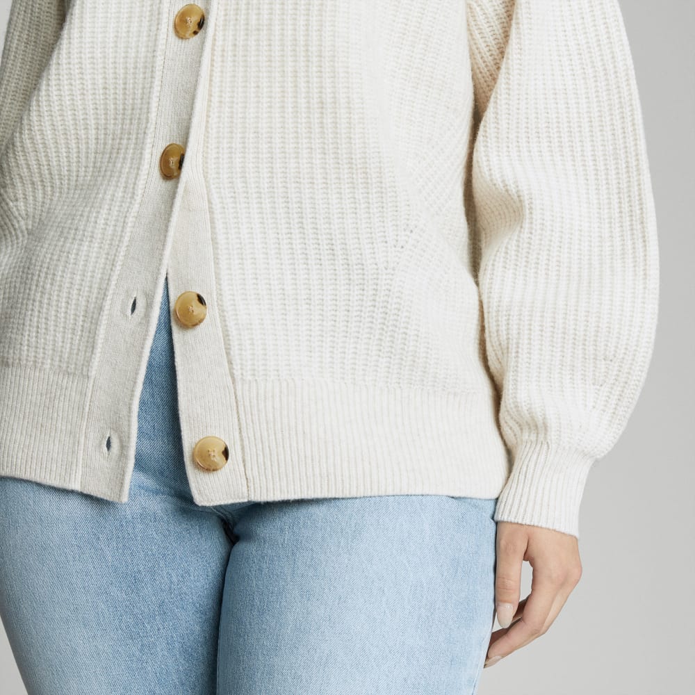 The Felted Merino Cardigan | Heathered Oat