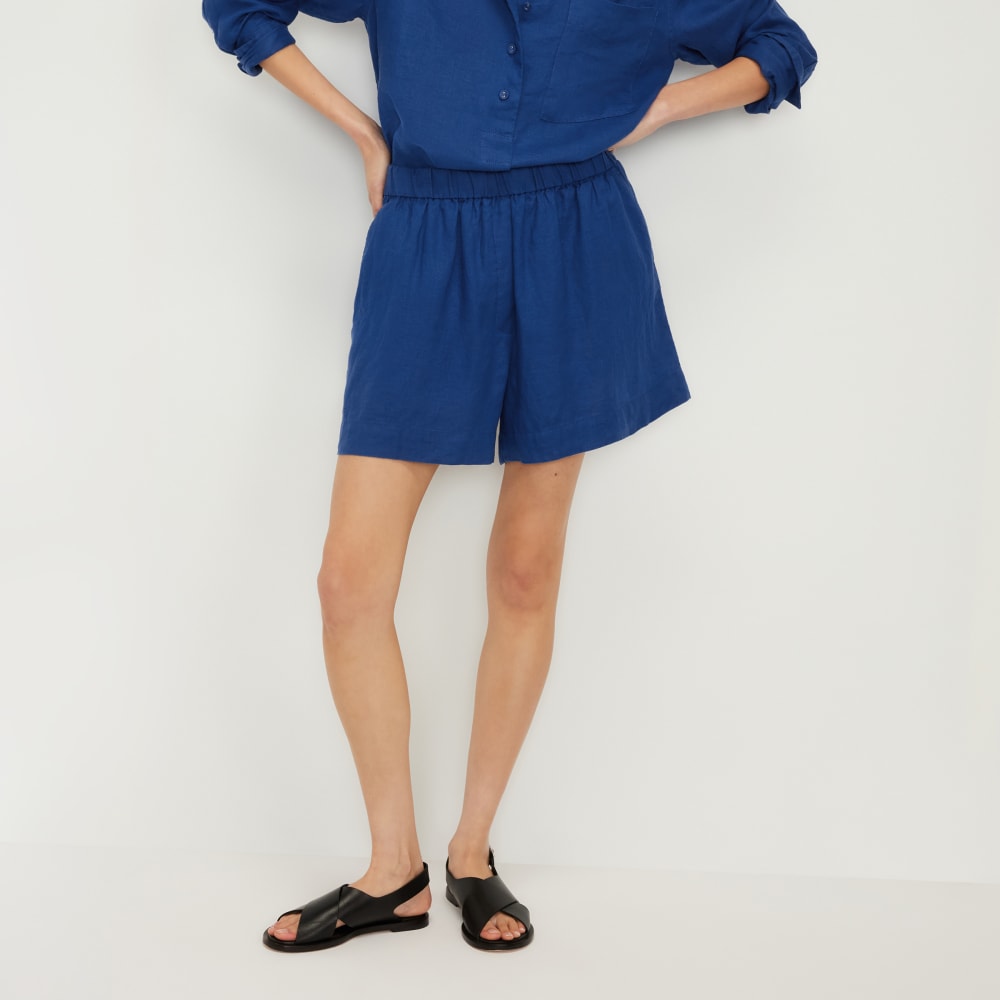 The Linen Boxer Short | Mazarine Blue