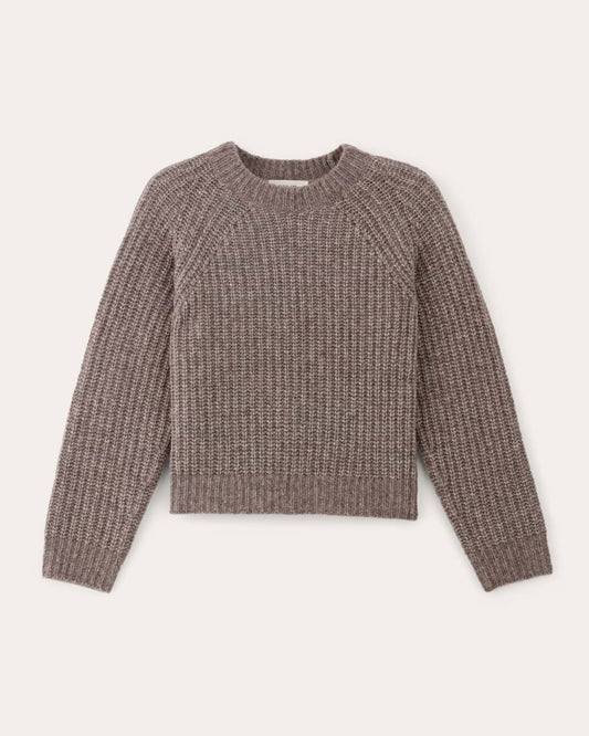 The Fisherman Crew in Cloud | Taupe Melange