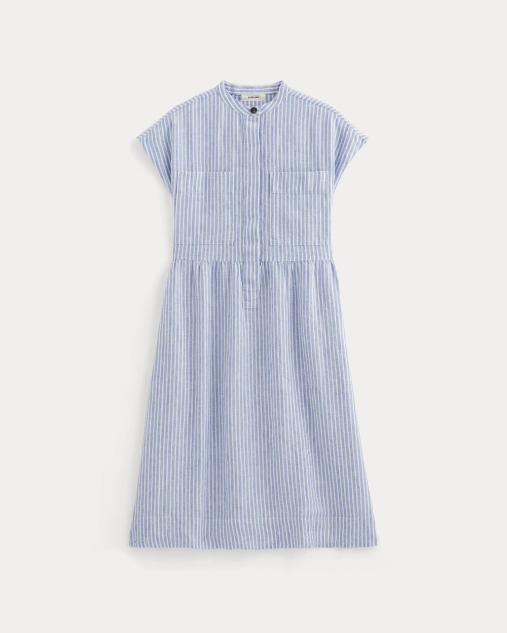 The Craft Dress in Linen | Bluebell / Bone