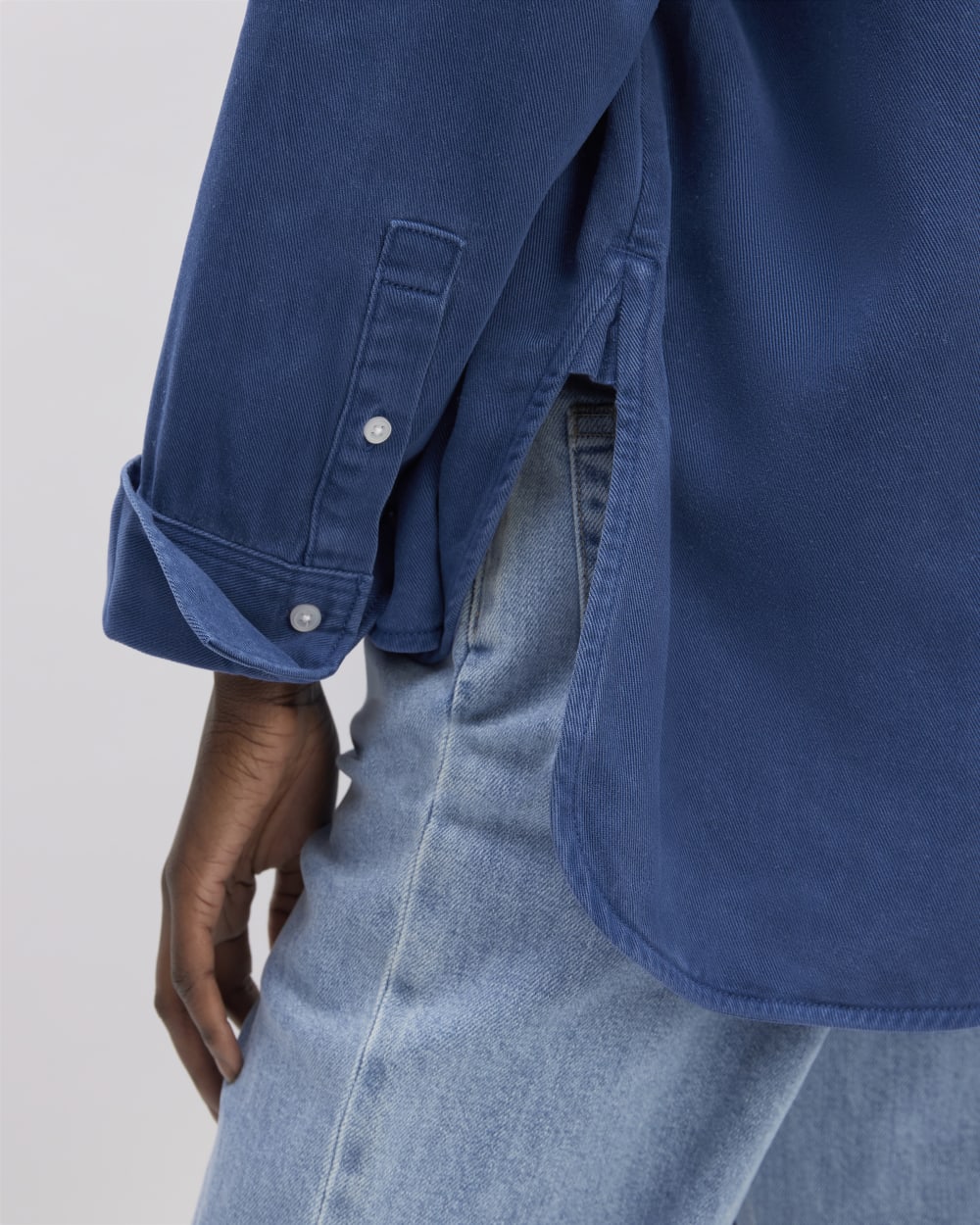 The Boxy Overshirt in Buttersoft | Bellwether Blue