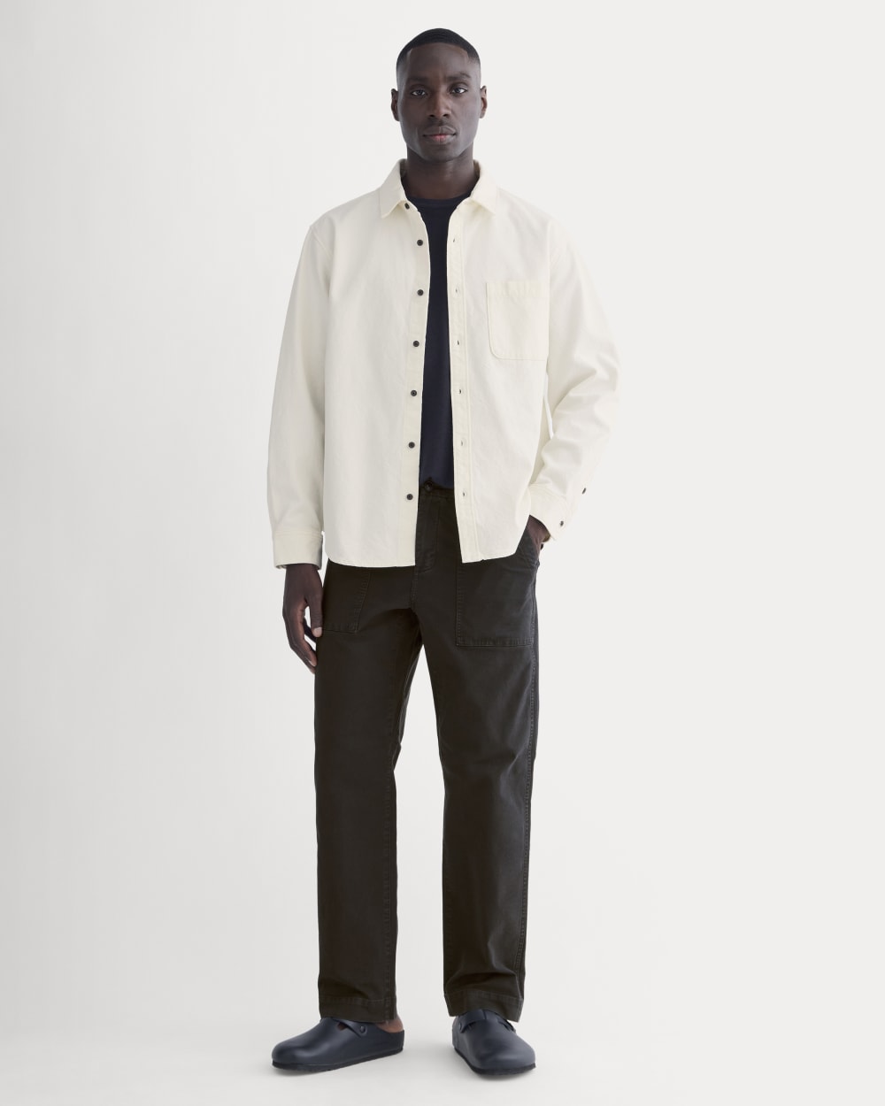 The Canvas Organic Cotton Overshirt | Bone