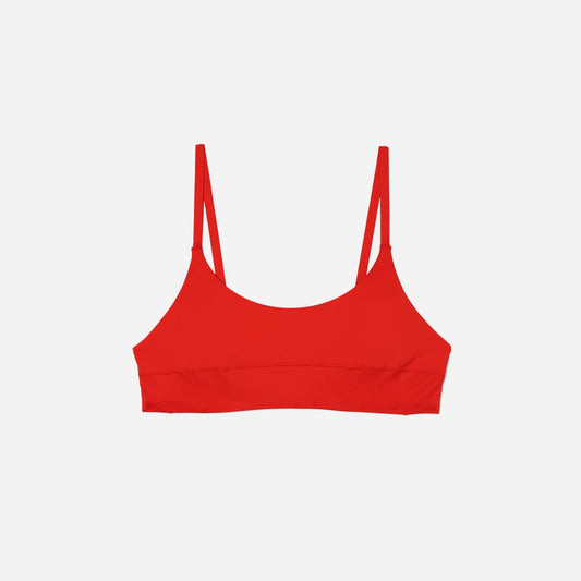 The Scoop-Neck Bikini Top | Bright Red