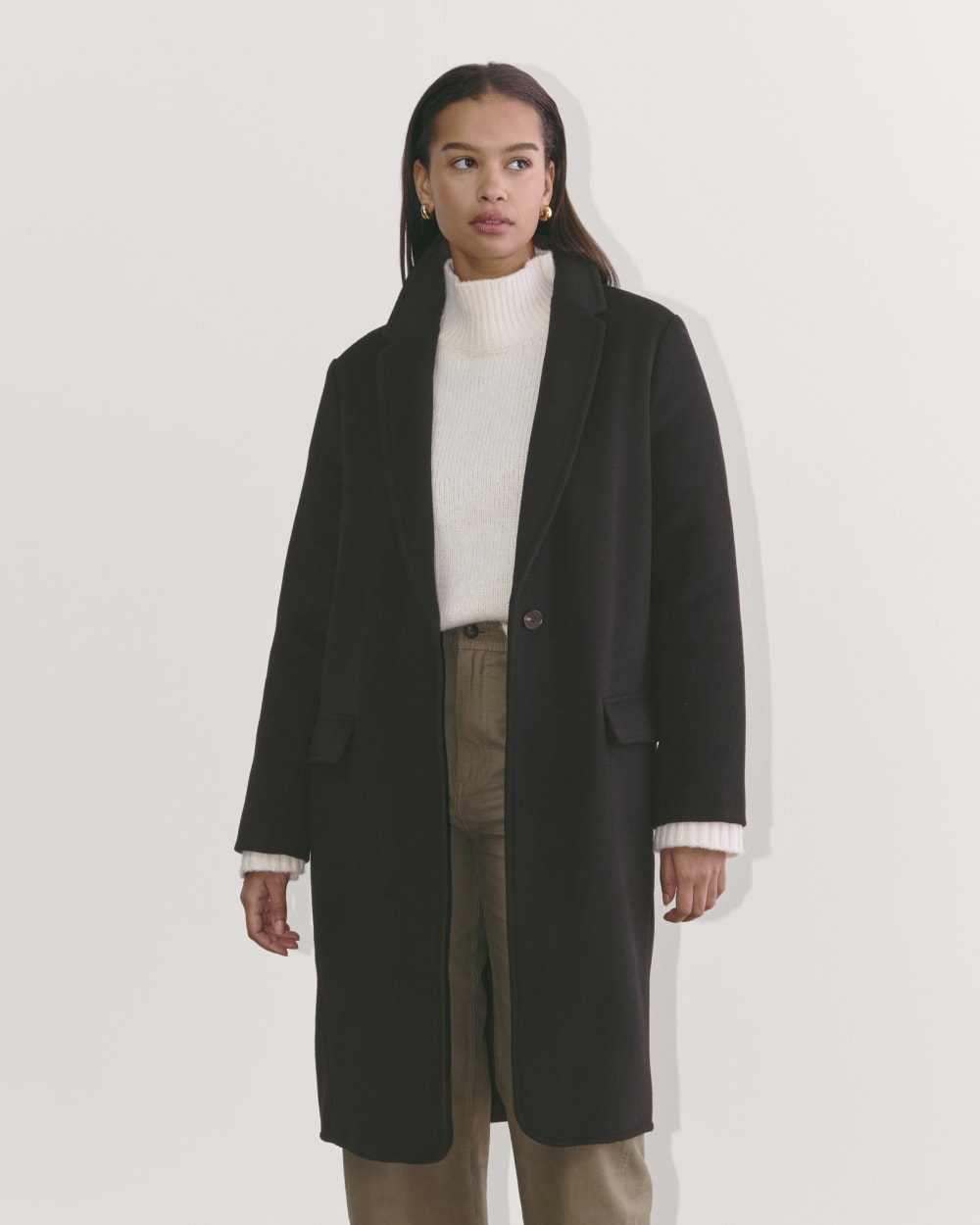 The Topcoat in Wool | Black
