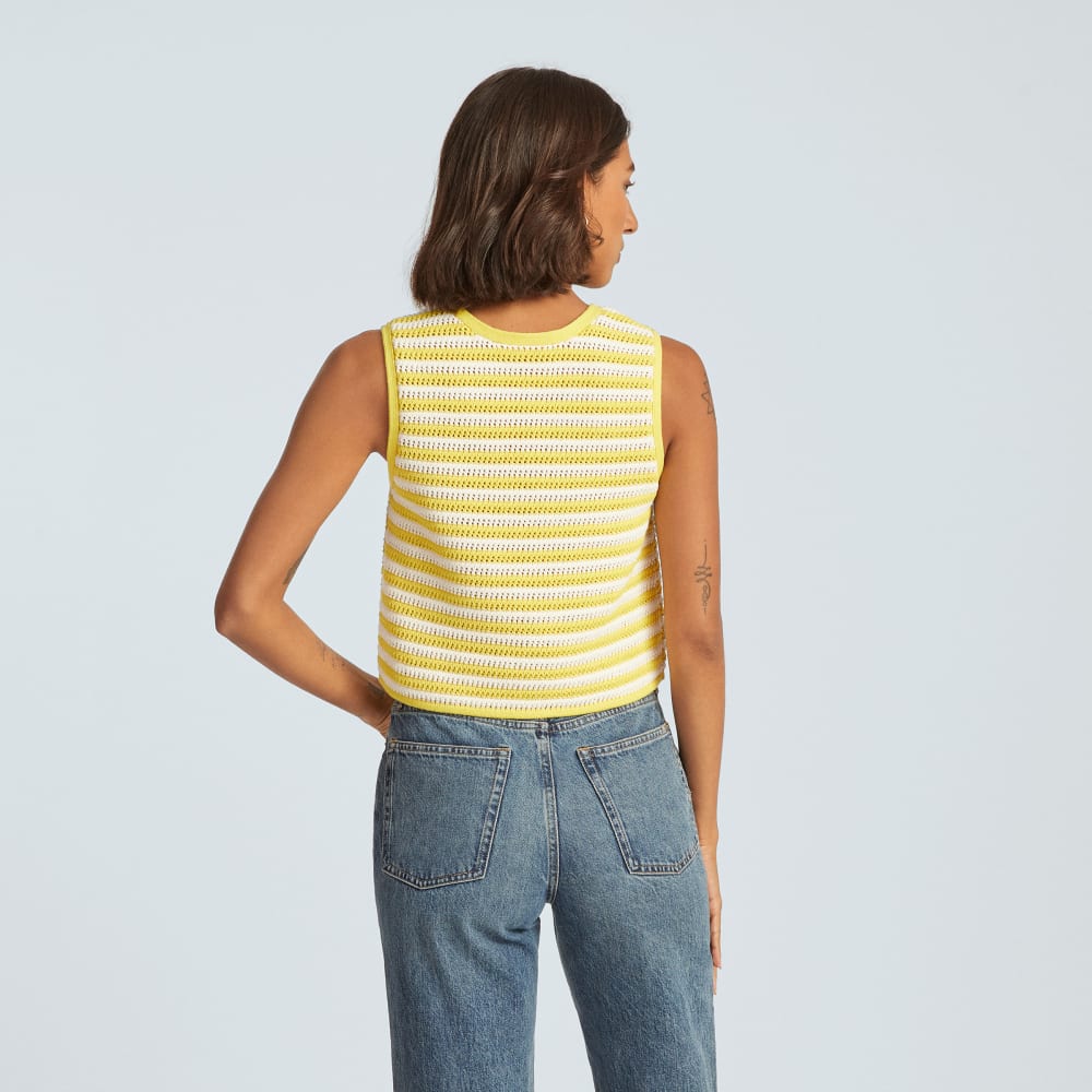 The Crochet Knit Cami | Canvas / Lemon