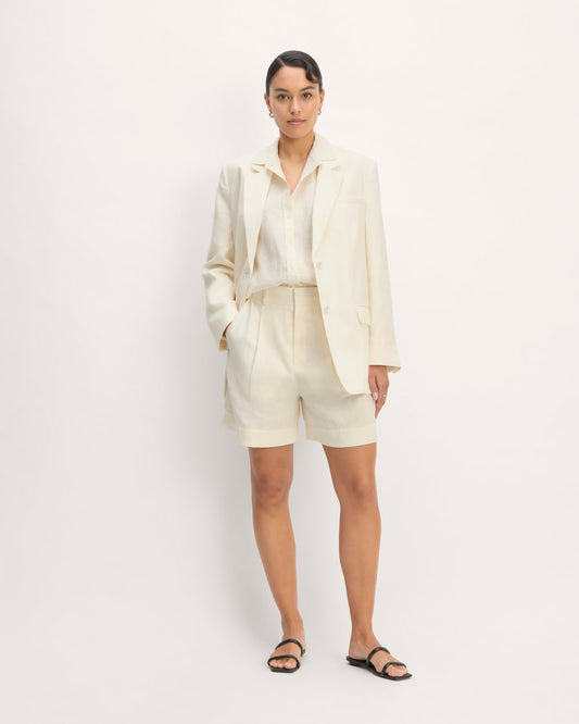 The Linen Way-High® Drape Short | Bone