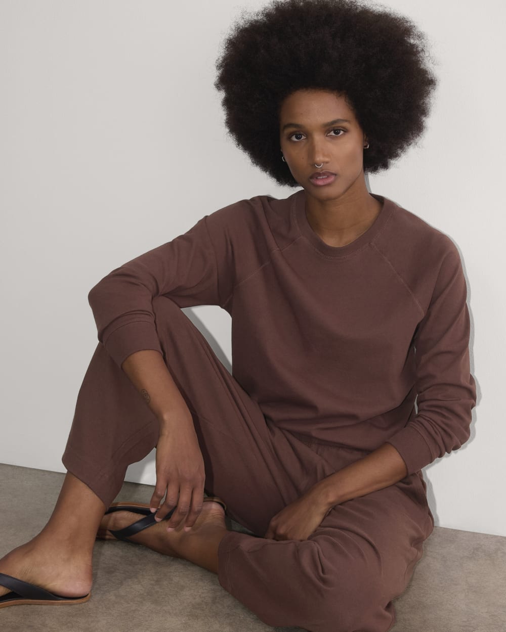 The Off-Duty Long-Sleeve Tee | Dark Mahogany