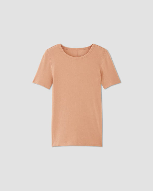 The Luxe Rib Crew | Blush Pink