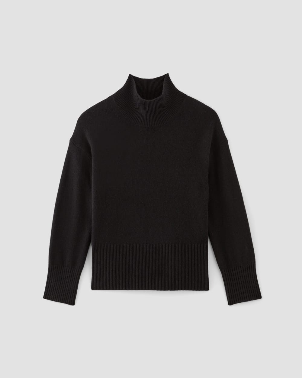 The Cashmere Oversized Turtleneck | Black
