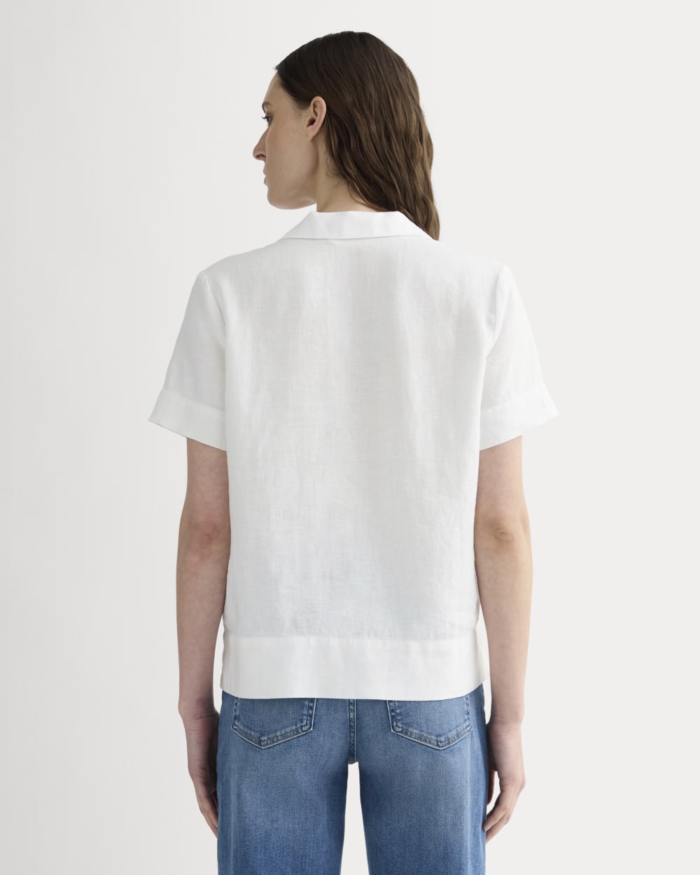 The Notch Shirt in Linen | White