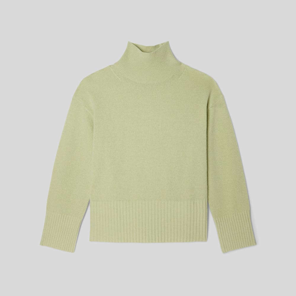 The Cashmere Oversized Turtleneck | Seafoam Green