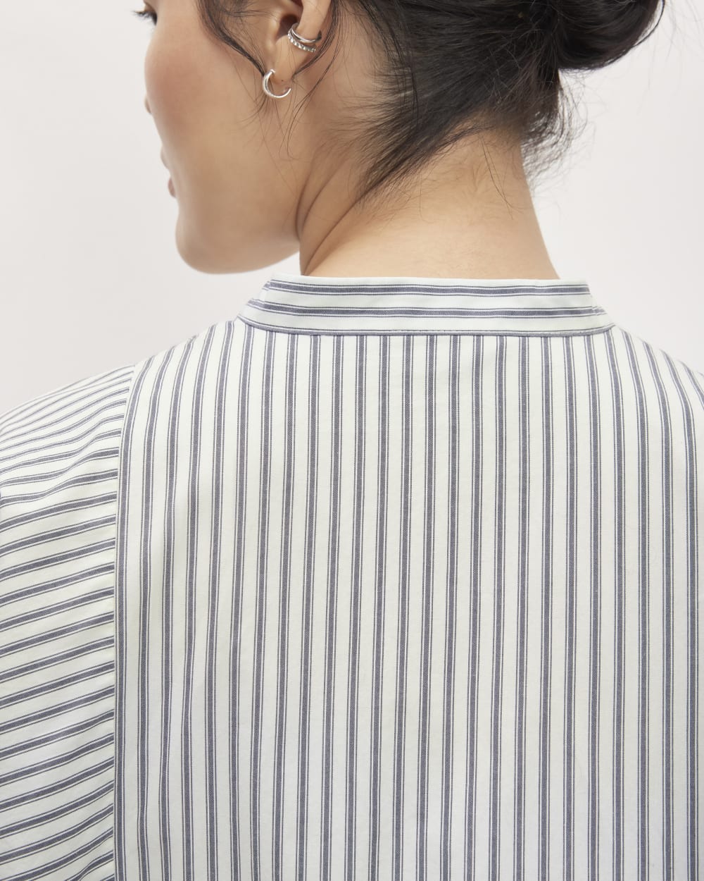 The Oversized Raglan Shirt | Bone / Navy