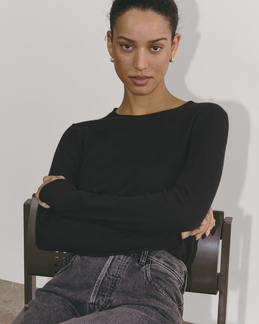 The Crew in Cotton Cashmere | Black