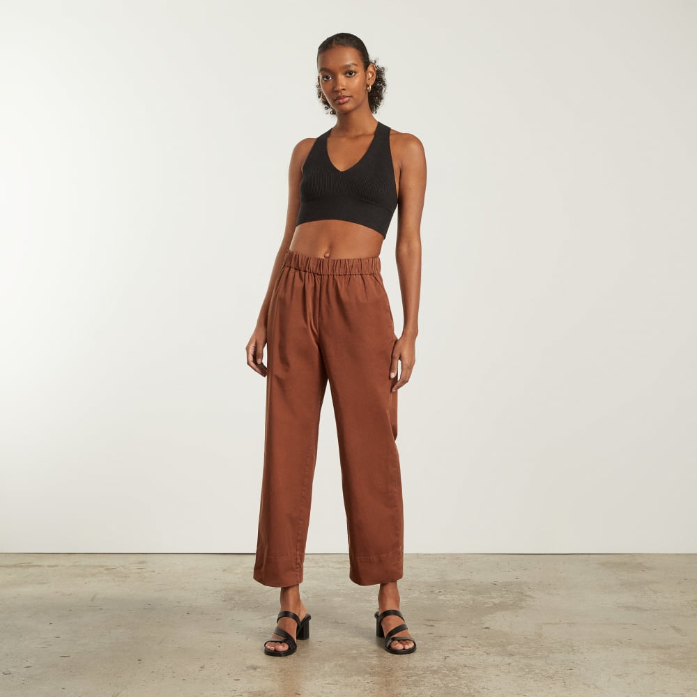 The Cross-Back Cropped Sweater Top | Black