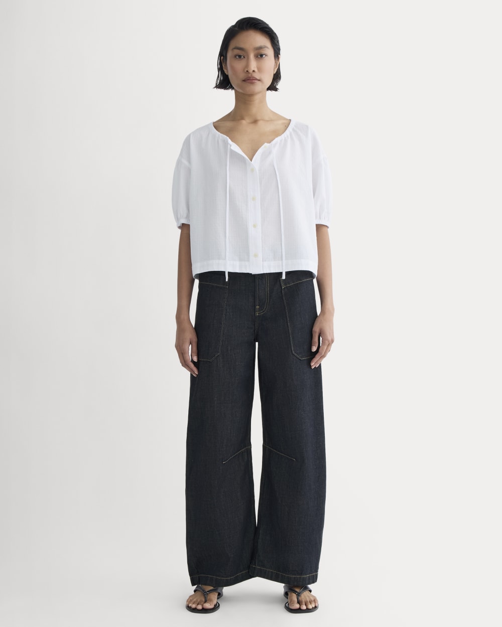 The Gauze Button-Up | White