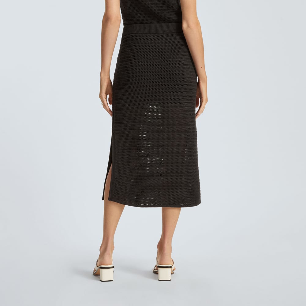 The Crochet Knit Skirt | Black