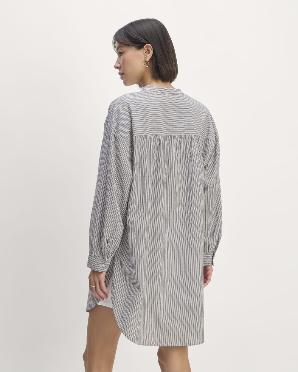 The Gauze Oversized Shirt | White / Black