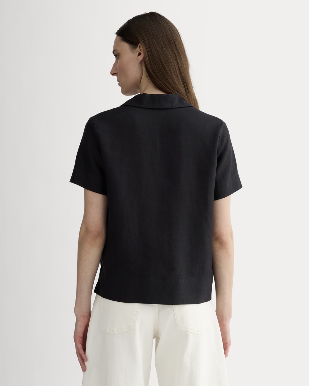 The Notch Shirt in Linen | Black
