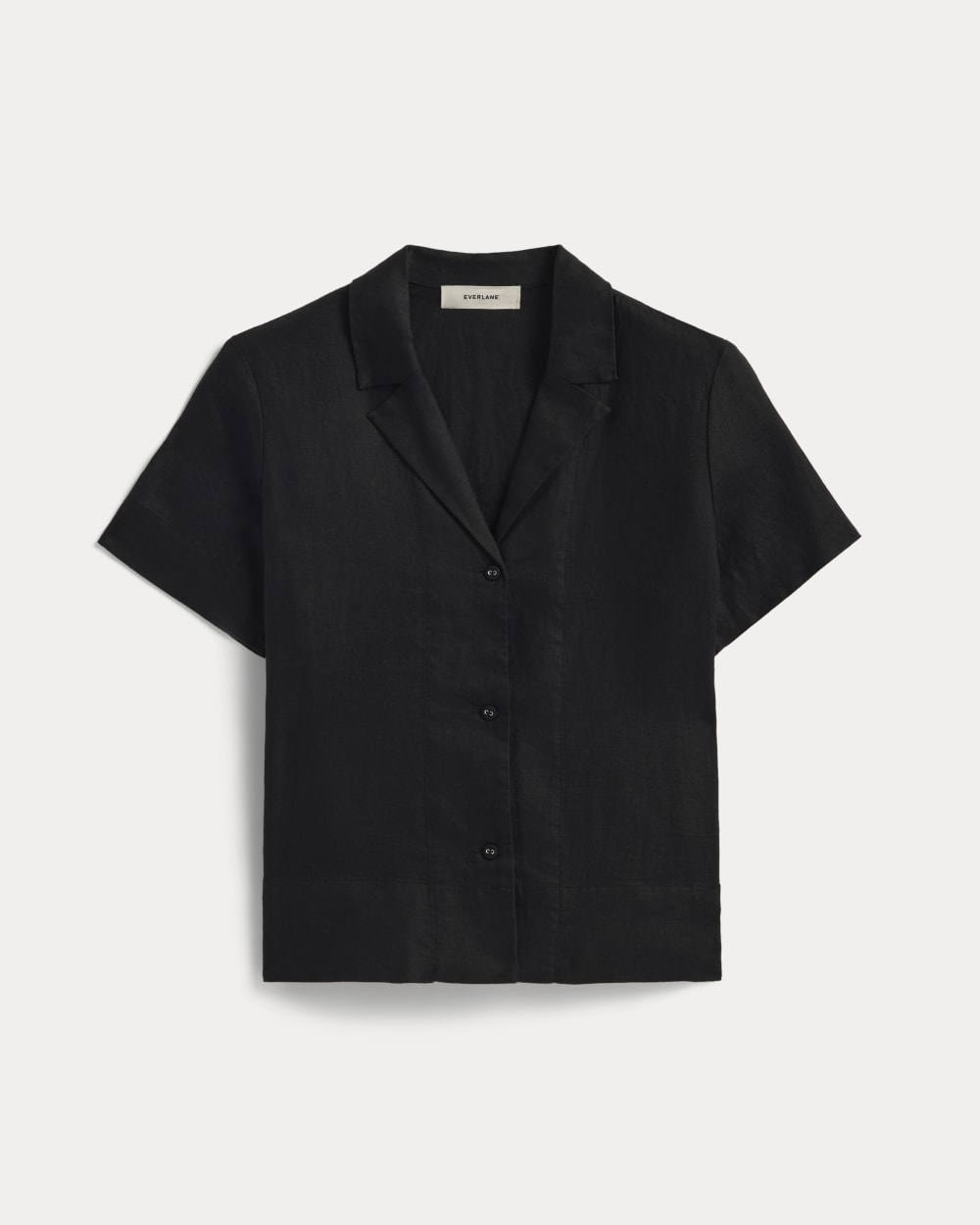 The Notch Shirt in Linen | Black