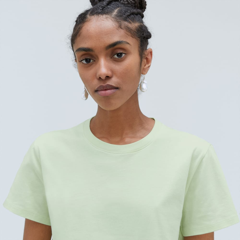 The Box-Cut Tee in Essential Cotton | Seafoam Green | No Pocket