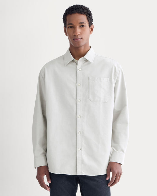 Oversized Oxford Shirt | Grey