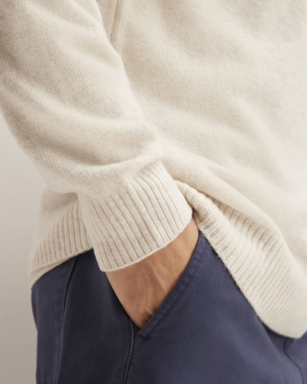 The Premium Merino Crew Neck Sweater | Heathered Oat