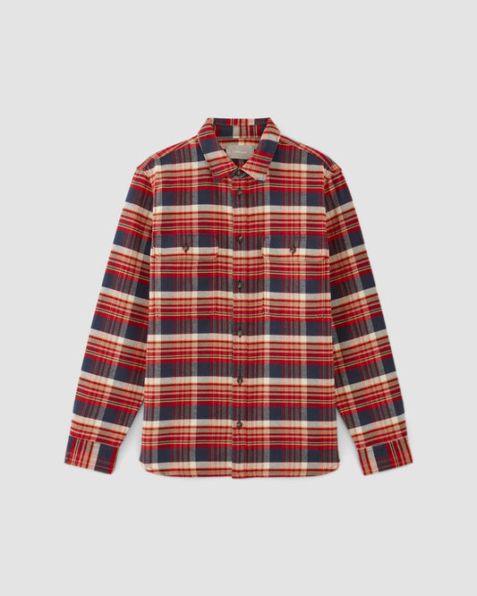The Heavyweight Overshirt | Uniform | True Navy / Haute Red / Honey