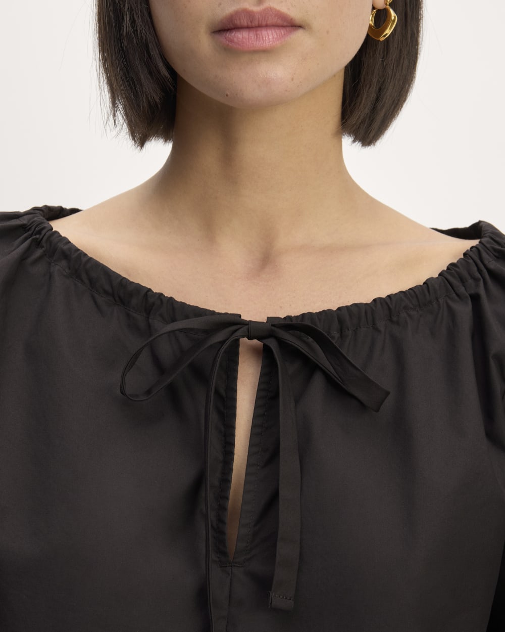 The Supima® Puff-Sleeve Top | Black