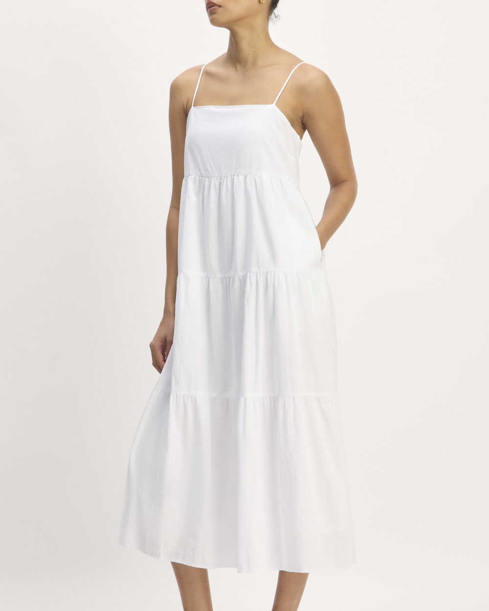 The Gauze Tiered Dress | White