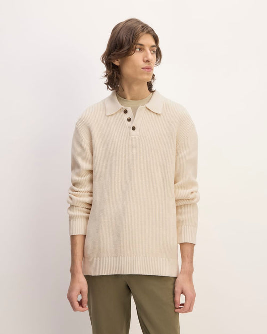 The Cotton Chunky Rib Polo | Canvas