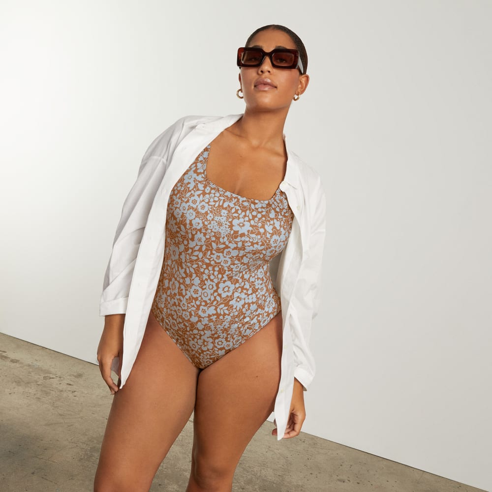 The Square-Neck One-Piece | Honey Floral