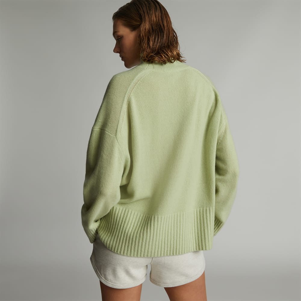 The Cashmere Oversized Turtleneck | Seafoam Green