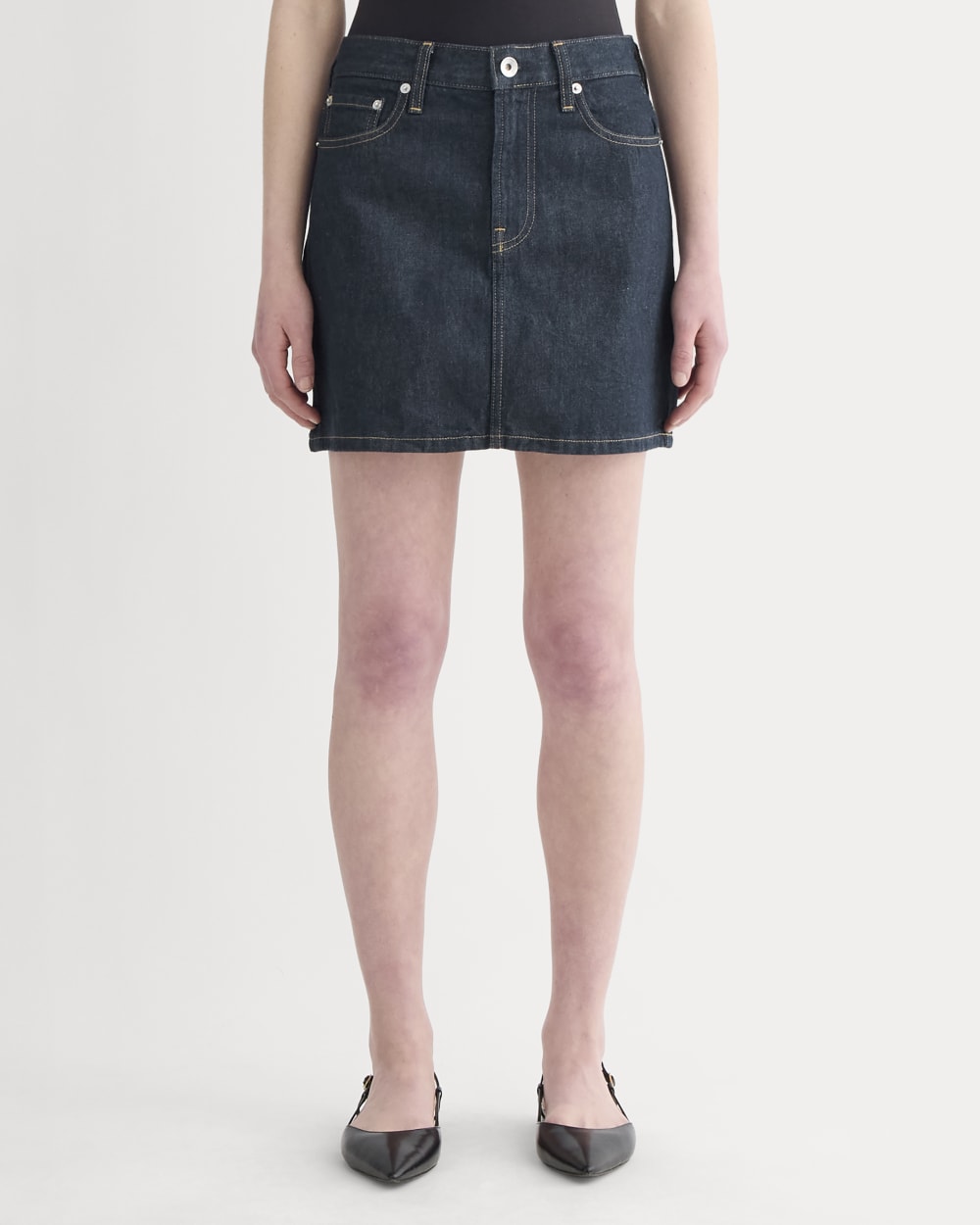 The Denim Mini Skirt | Dark Indigo