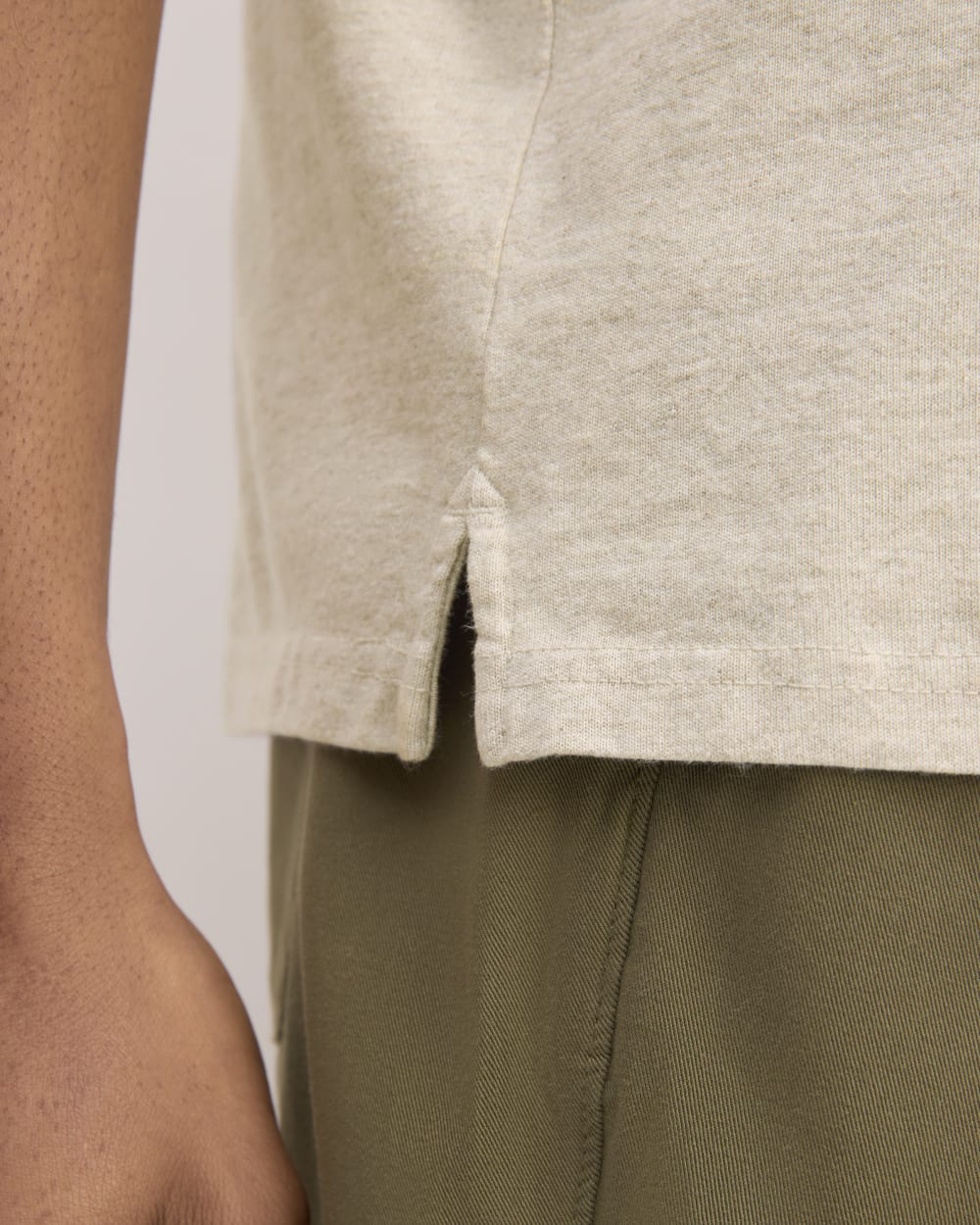 The Premium Weight Short-Sleeve Polo | Heather Oatmeal