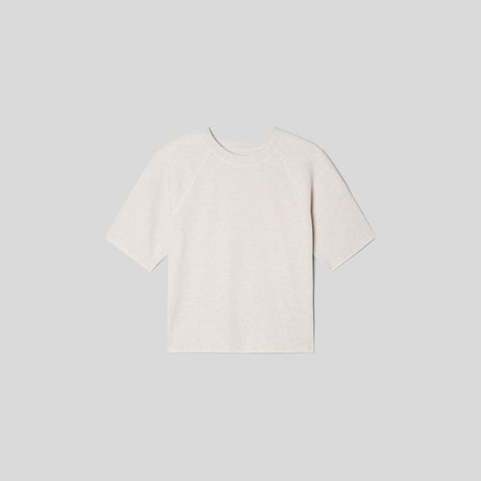 The Organic Cotton Waffle Raglan Tee | Heathered Tan